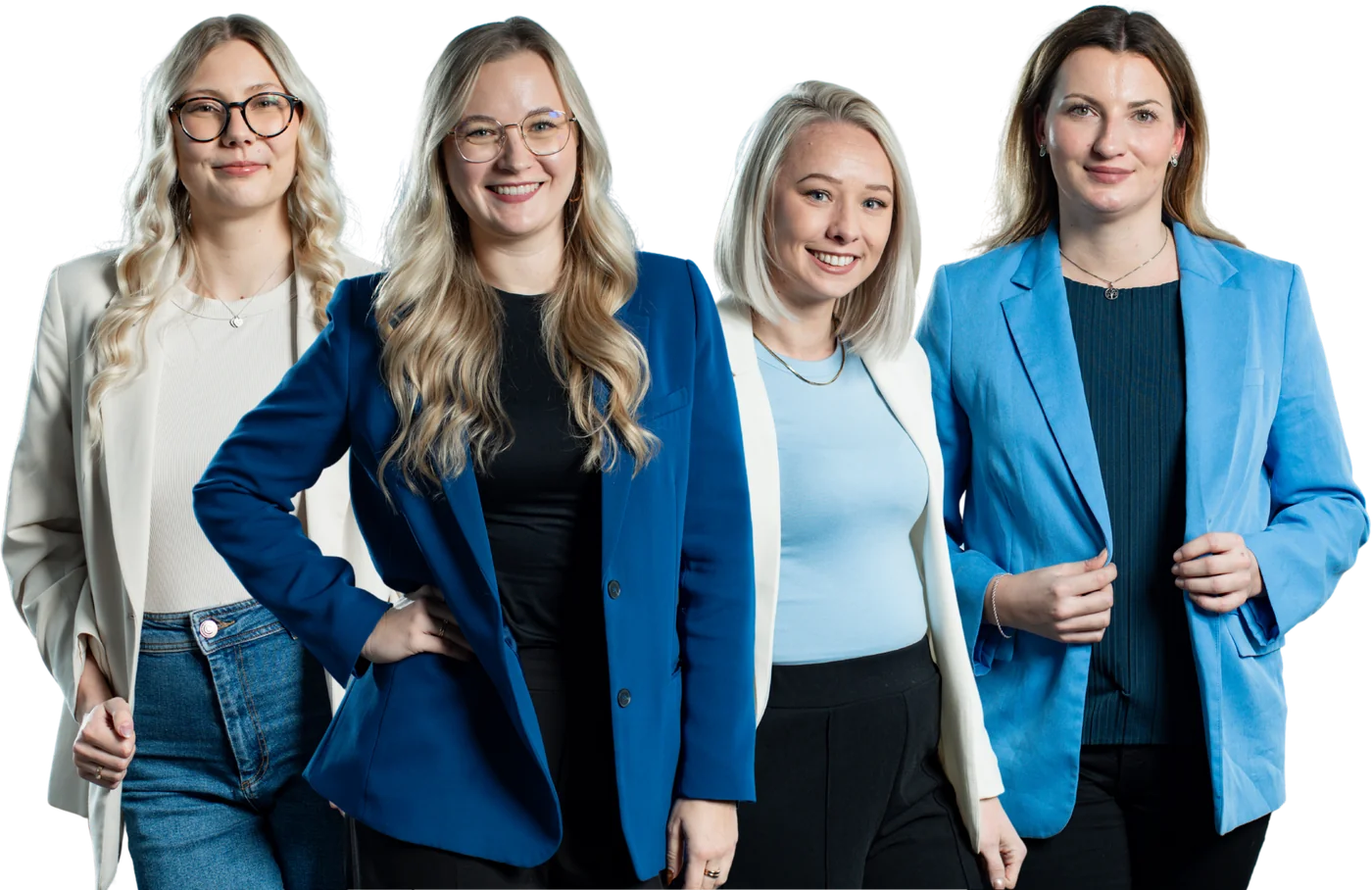 Vier Teammitglieder von Online Experience